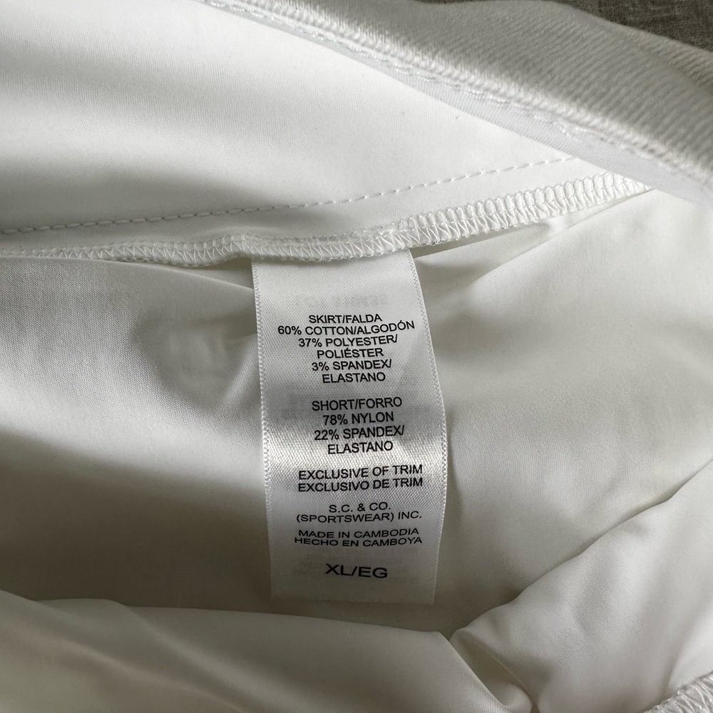 S.C. & Co. Women’s White Denim Skort size XL - Picture 5 of 9